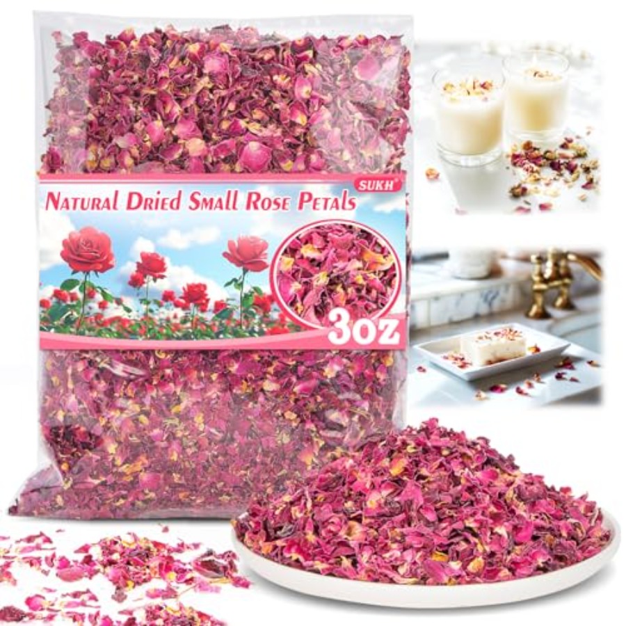Candle Making Bath - 3oz Dried Small Rose Petals -
