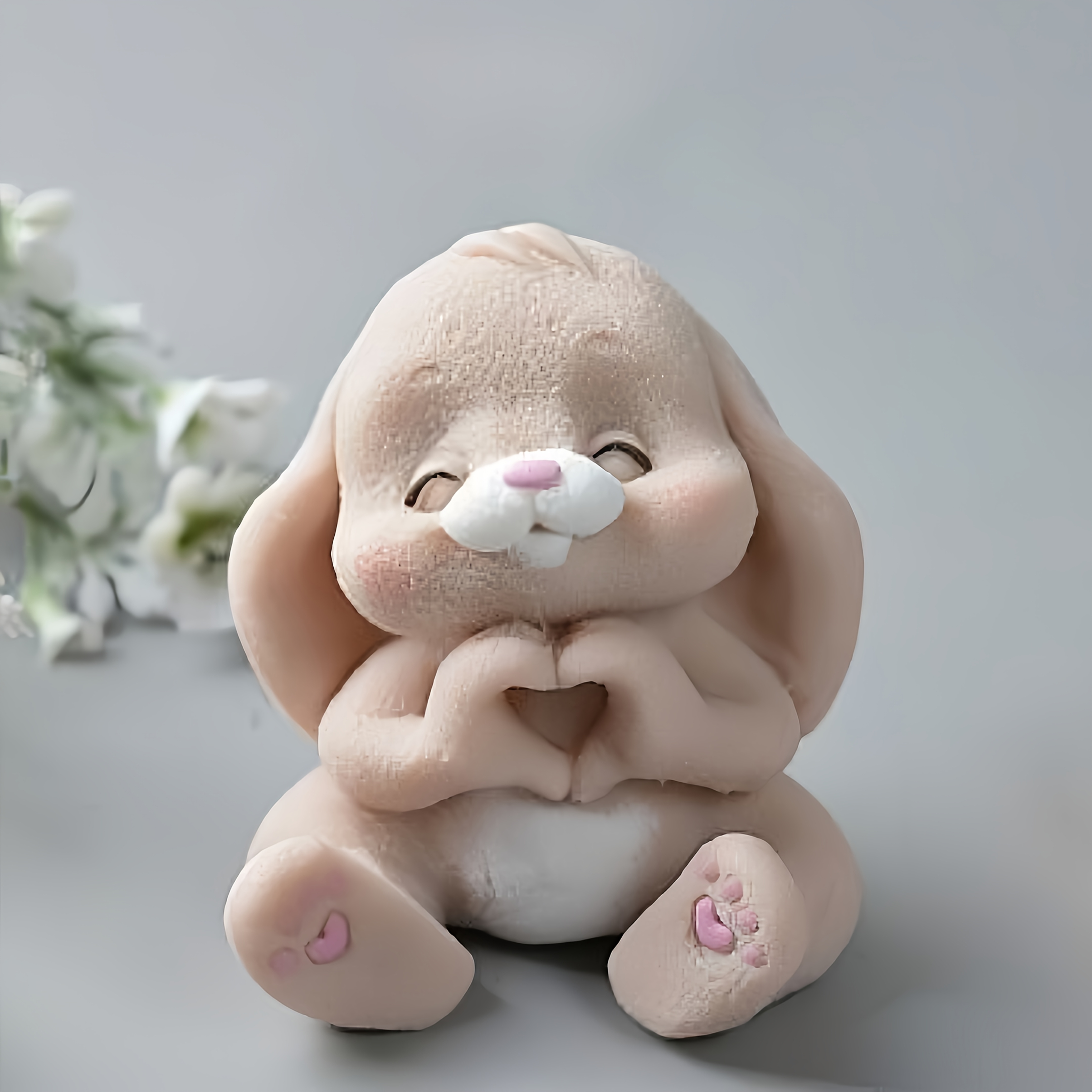 Candle Making Design - 1pc Adorable Rabbit Resin Silicone Mold