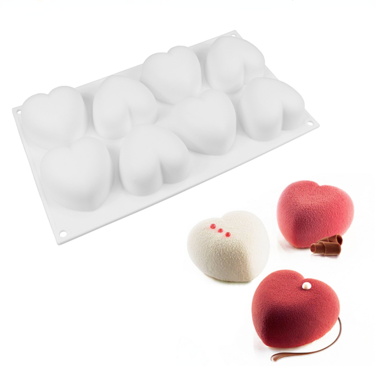 Candle Making Set - Love Heart Silicone Soap Mold Handmade