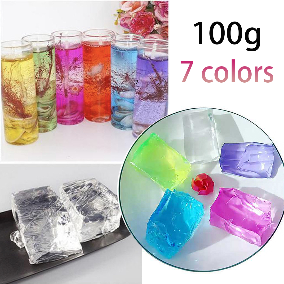 Candle Making Experience - 100G 7Colors Jelly Wax DIY Handmade