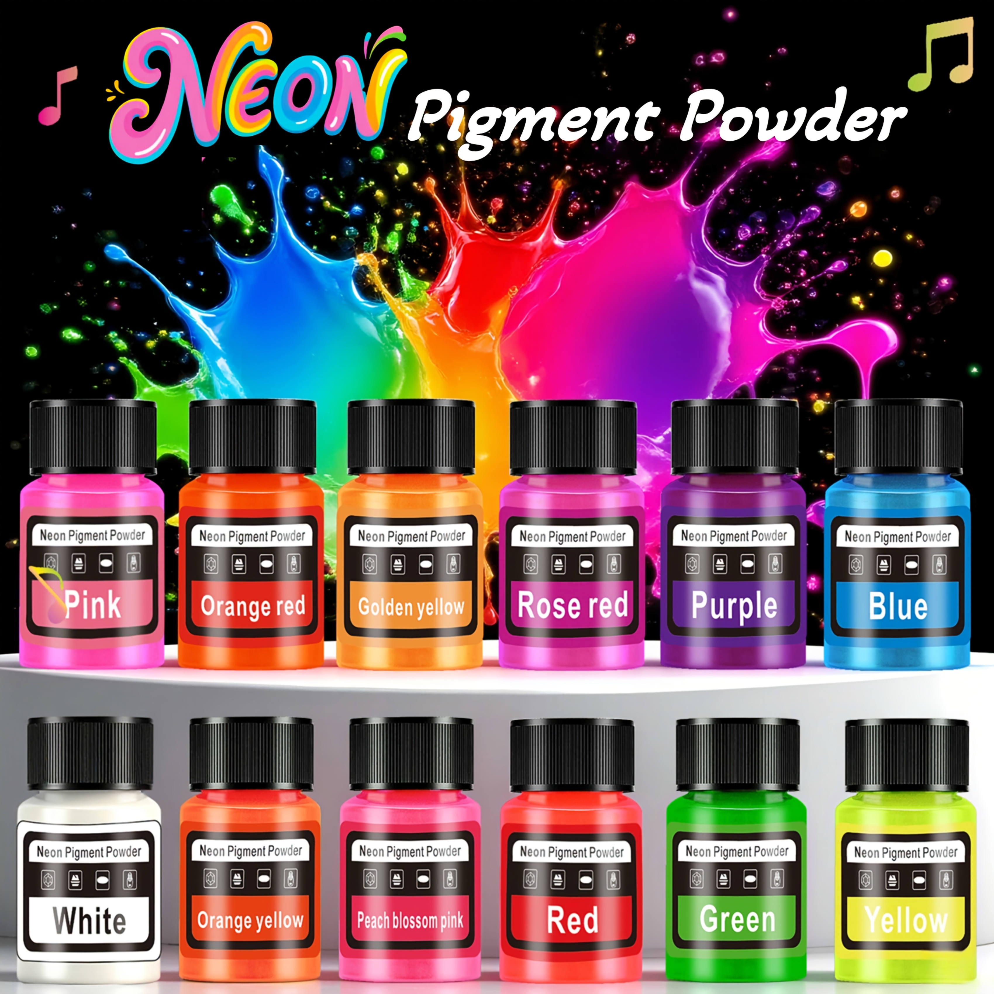 Candle Dye Chip - Fluorescent Powder/Neon Resin Dye, 6 Colors,