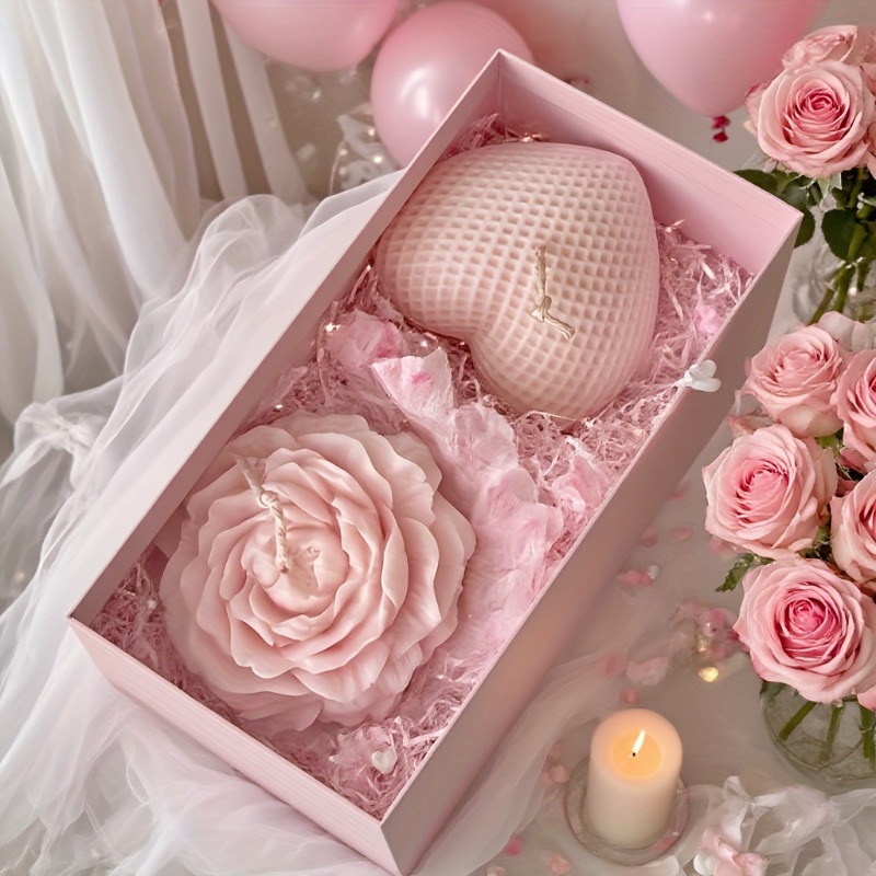 2pcs Peony Flower Woven Heart  – обзор и цена Candle Making Bath