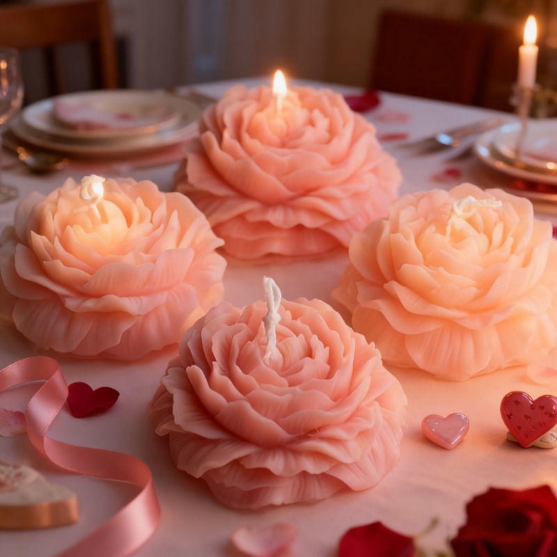 2pcs Peony Flower Woven Heart  – обзор и цена Candle Making Bath