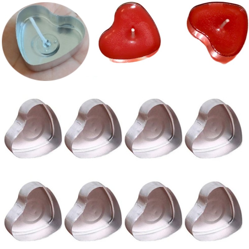100 Sets Heart shaped Empty Al – обзор и цена Candle Making Kit Diy