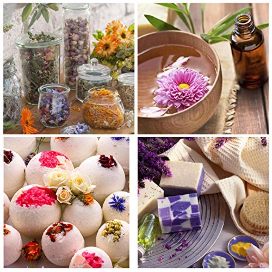 16 Bags Dried Flowers, 100% Na – обзор и цена Candle Making Bath