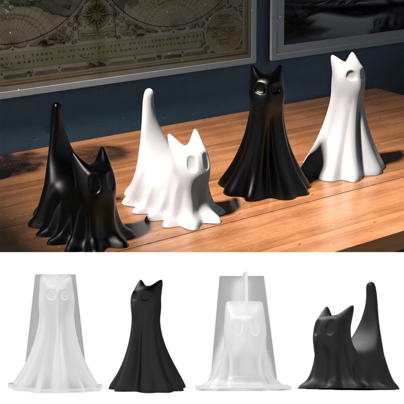 Ghost Cat Halloween Desktop Or – обзор и цена Candle Making Design