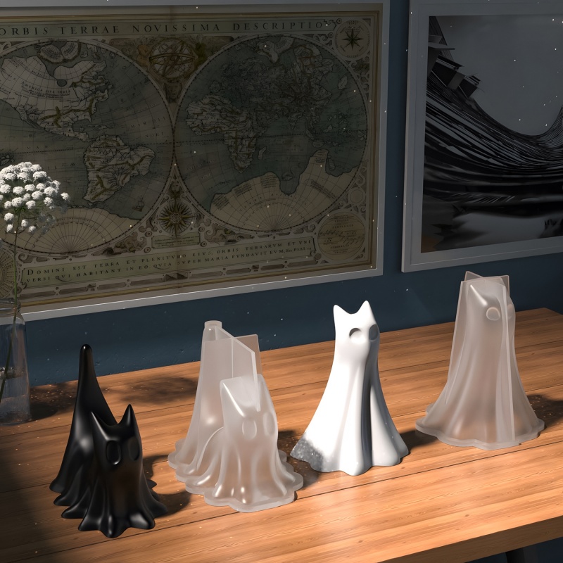 Ghost Cat Halloween Desktop Or – обзор и цена Candle Making Design