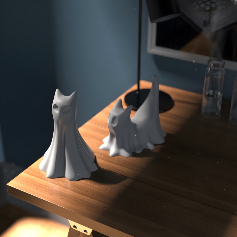 Ghost Cat Halloween Desktop Or – обзор и цена Candle Making Design
