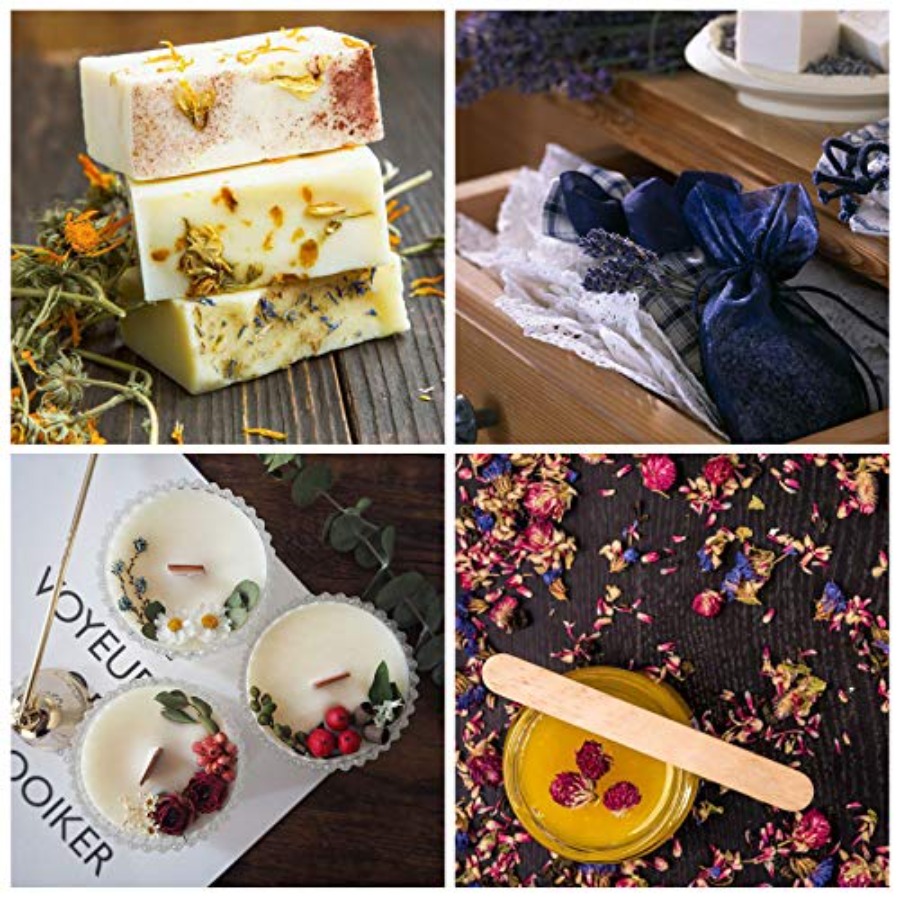 9 Bags Dried Flowers, 100% Nat – обзор и цена Candle Making Bath