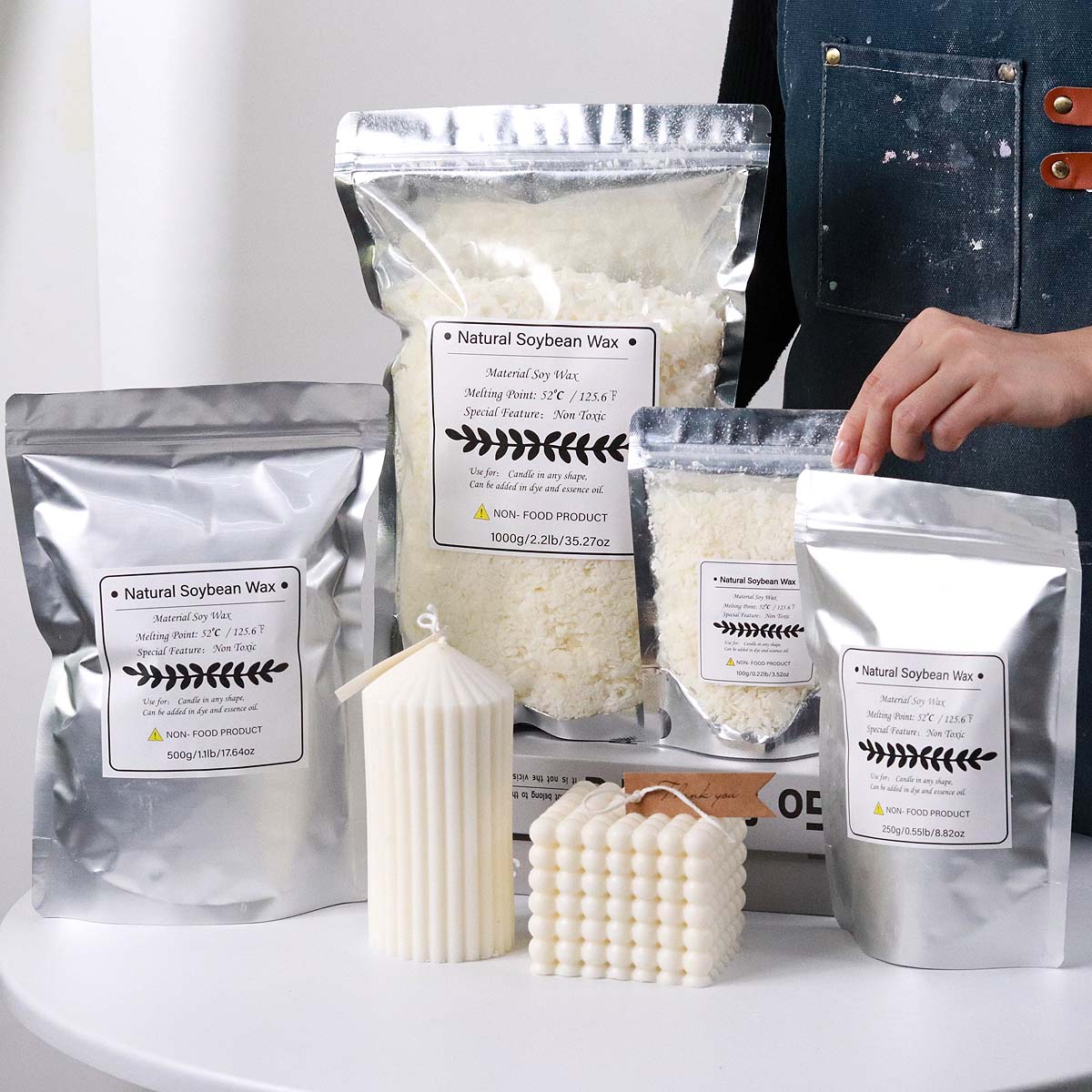 100/250/500/1000g Natural Soy  – обзор и цена Candle Making Kit Diy