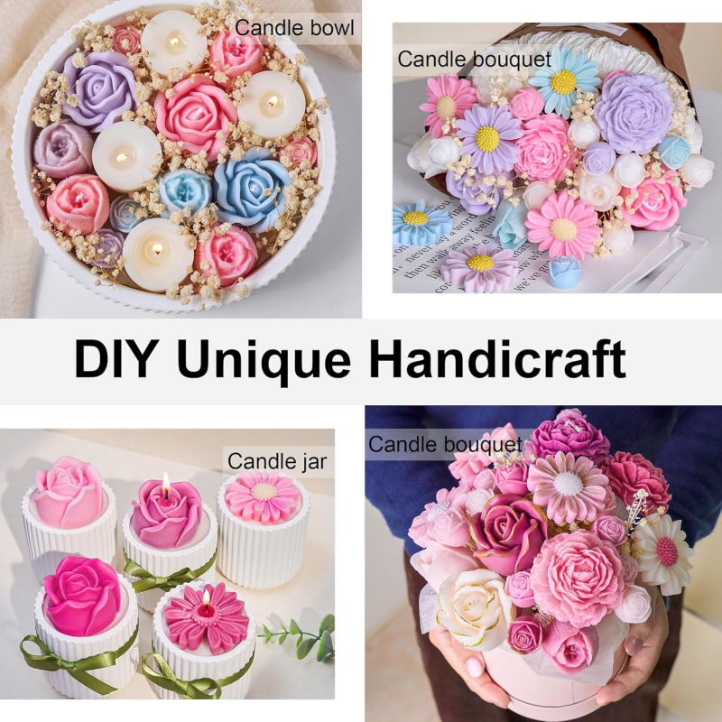 5Flower Candle Mold Set，3D Flo – обзор и цена Candle Making Kit Diy