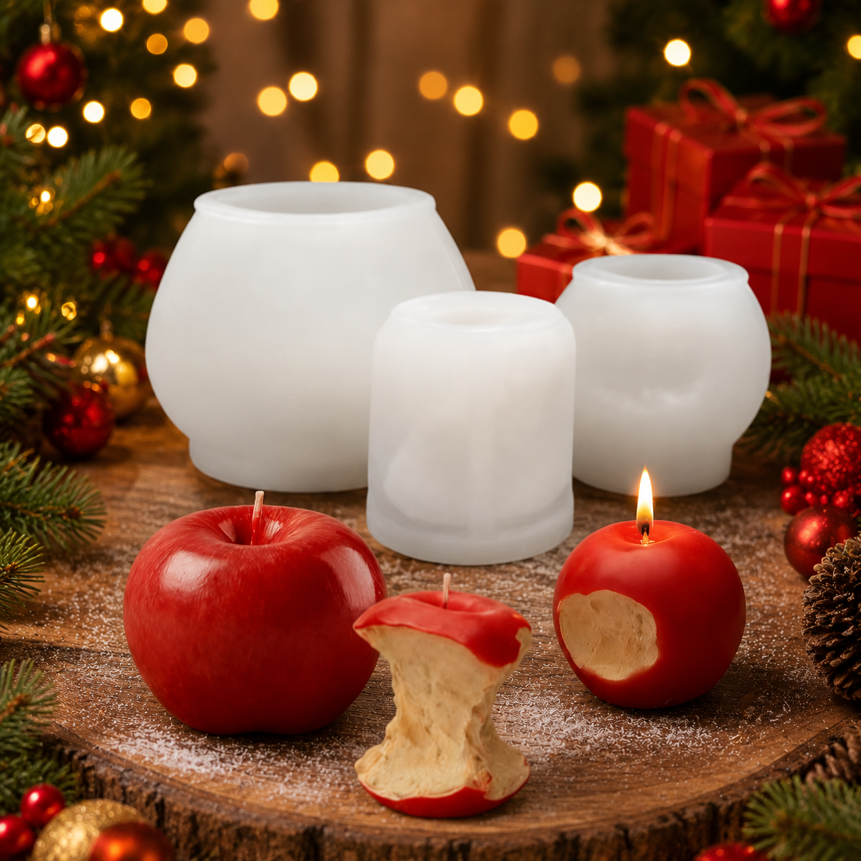 3D Apple Silicone Candle Molds – обзор и цена Candle Making Kit Diy