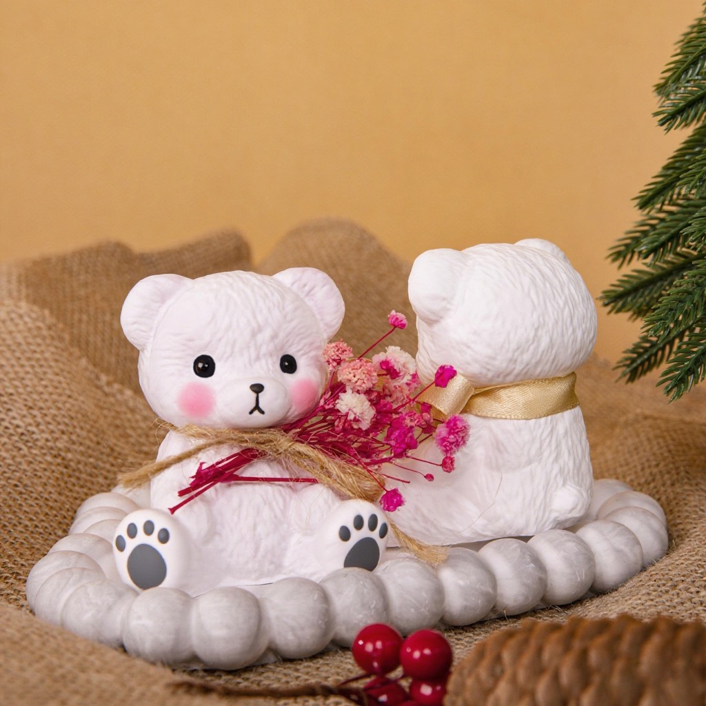 3PCS Couple Bear Silicone Mold – обзор и цена Candle Making Set