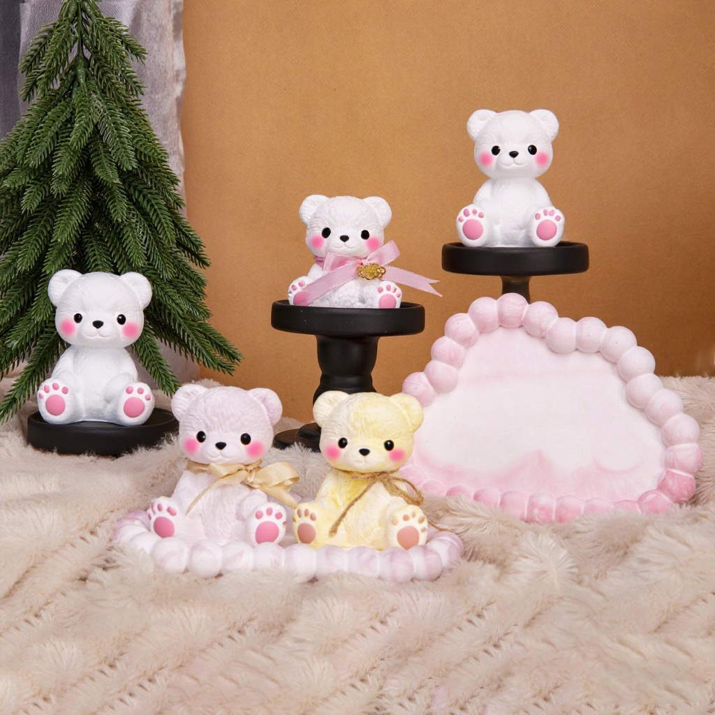 3PCS Couple Bear Silicone Mold – обзор и цена Candle Making Set