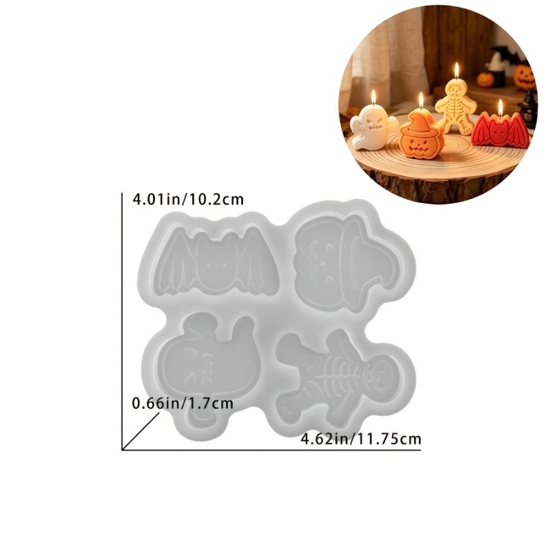 4-cavity silicone resin mold s – обзор и цена Candle Making Design