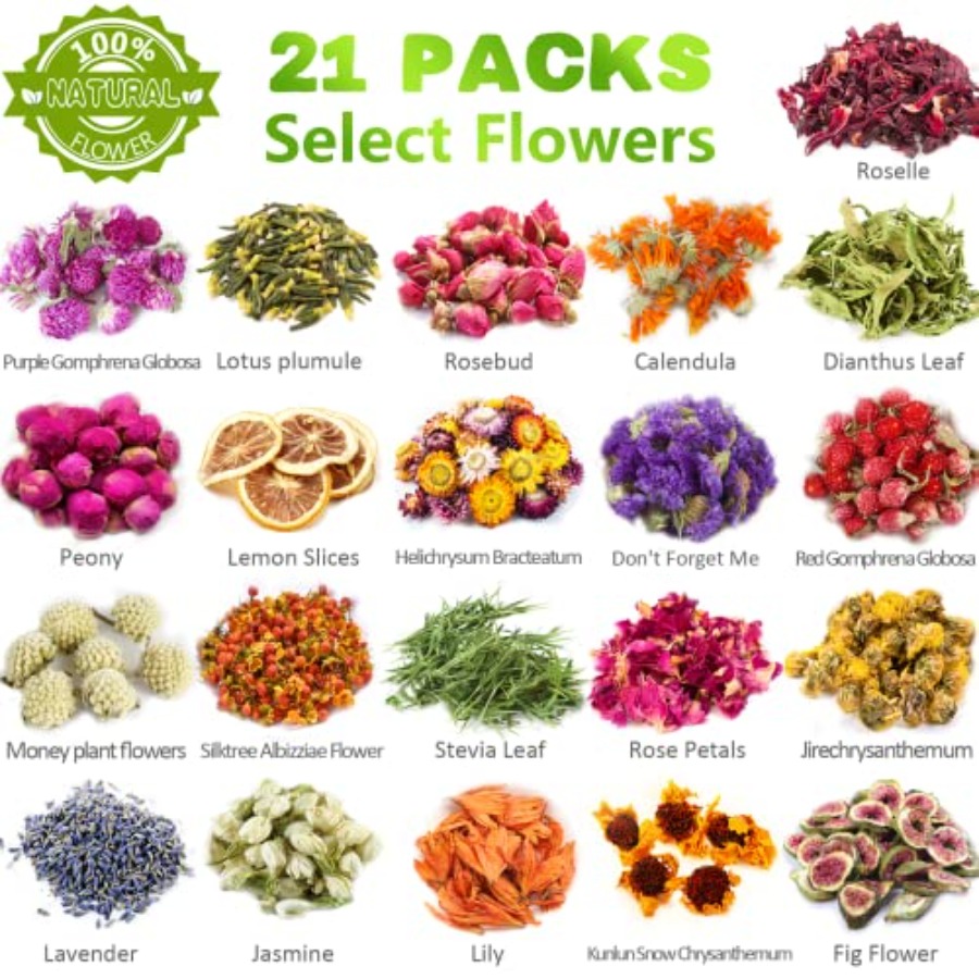 [Latest] 21 Pack Dried Flowers – обзор и цена Candle Making Bath